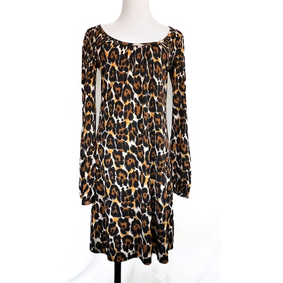 Trina Turk Silk Jersey Leopard Dress 2 - Picture 1 of 15